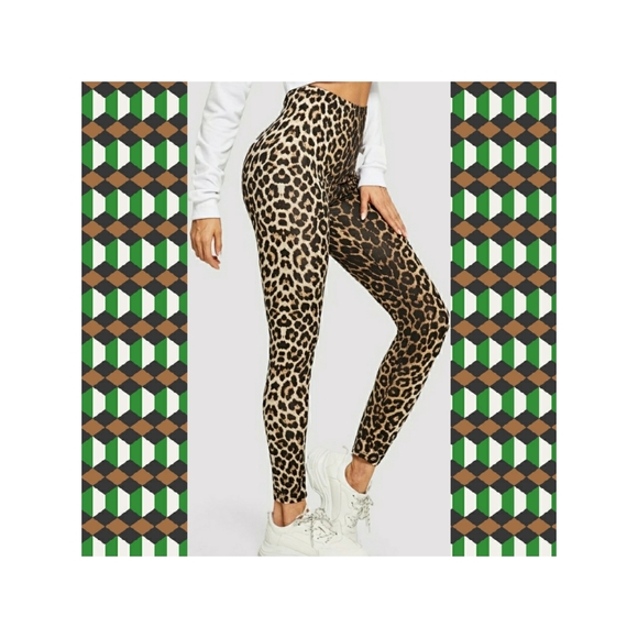 SHEIN LEOPARD TIGHTS - Picture 3 of 4